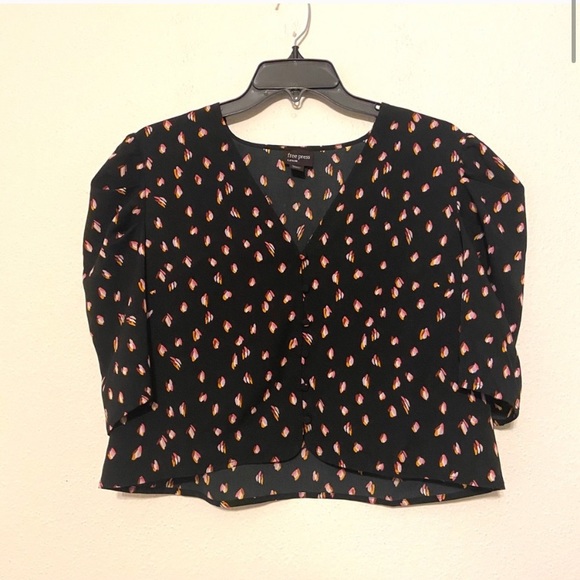 SOLD 3/$30 Free Press NWT Puff Sleeve Blouse - Picture 2 of 9